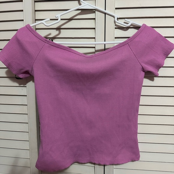 Purple ribbed top - Picture 2 of 2